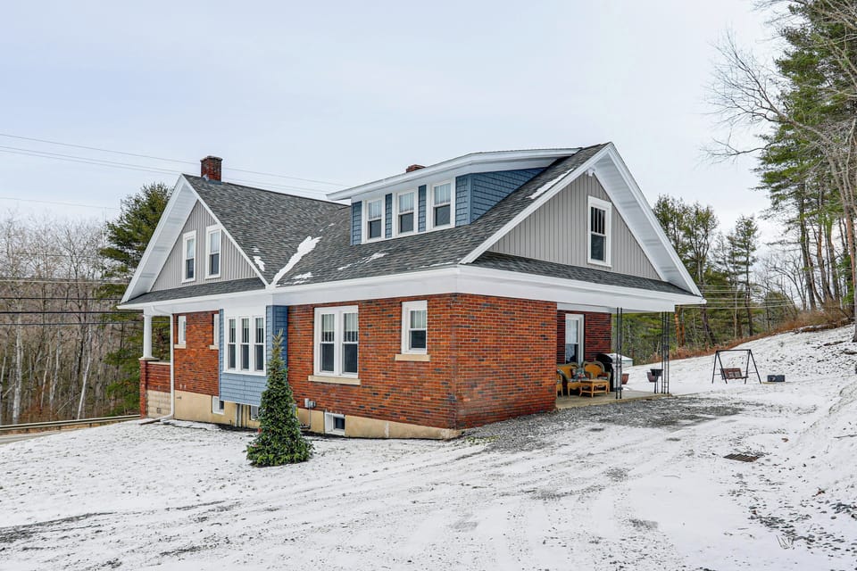 Exterior | 2-Story Home | Furnished Patio
