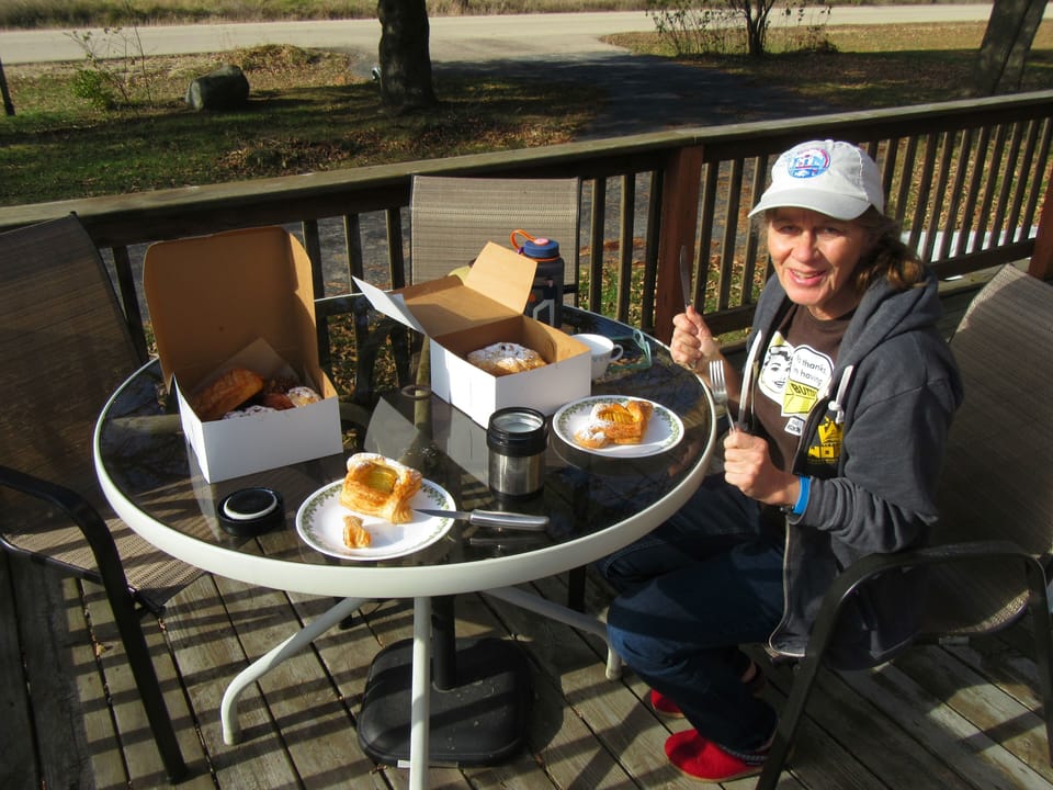 Treats from Reynard's Bakery for a deck breakfast treat