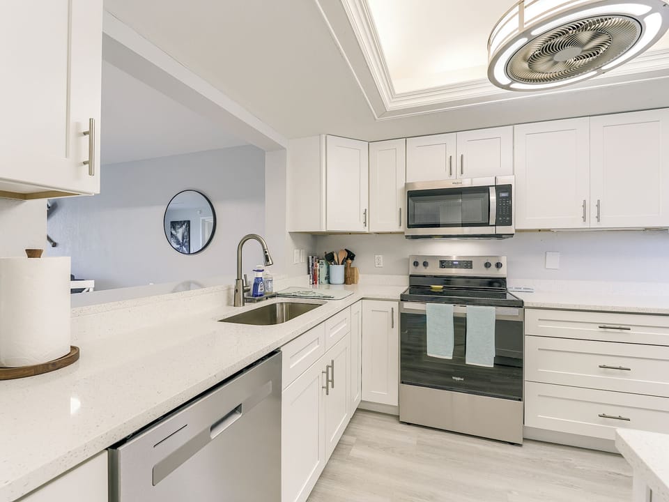 Kitchen Sink and Counter Space with Cookbook Corner