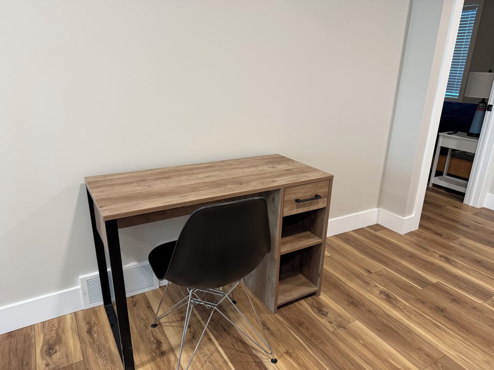 Basement work space for those working remotely. 