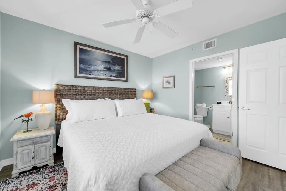 A graceful coastal bedroom where soft colors and natural textures feel effortlessly welcoming.