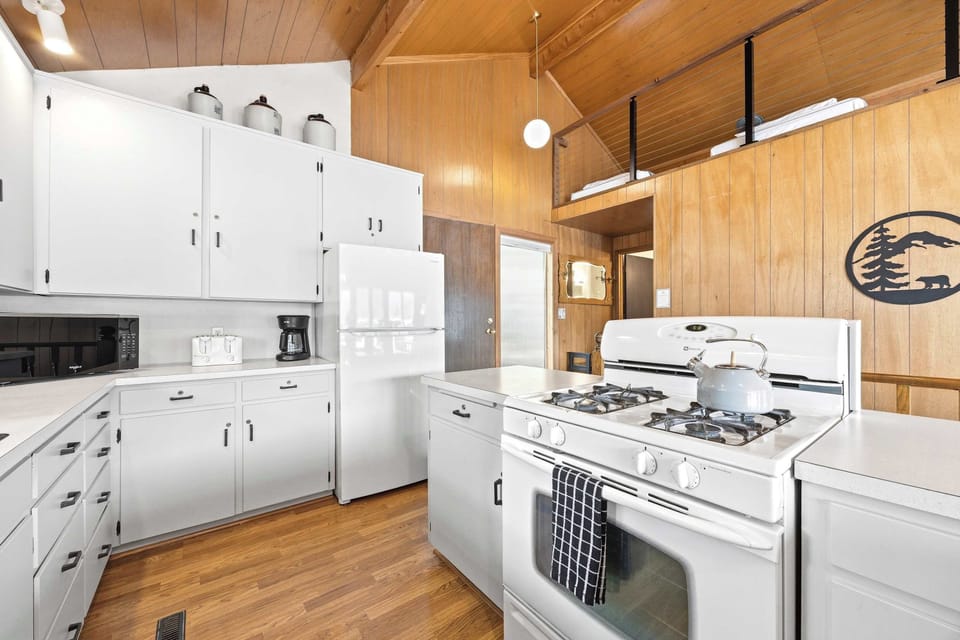 Kitchen with loft above