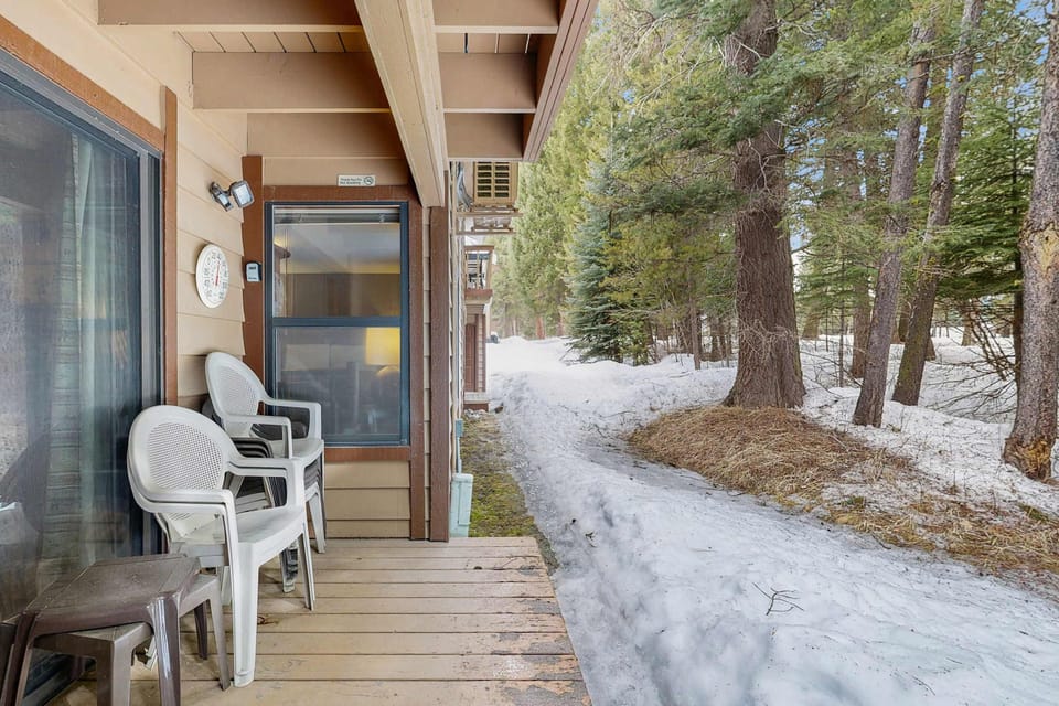 Back deck with outdoor seating