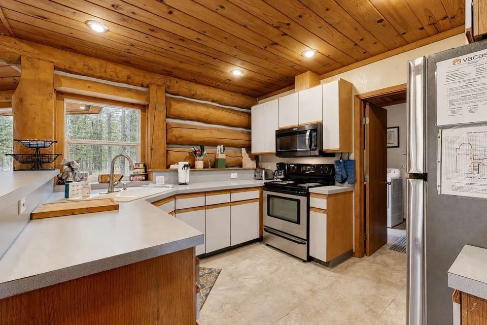 Kitchen with stainless steel appliances