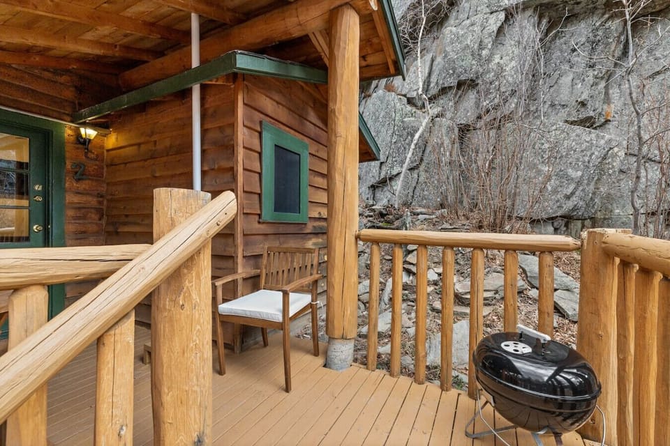Step out onto your private deck and soak in the serene forest views.