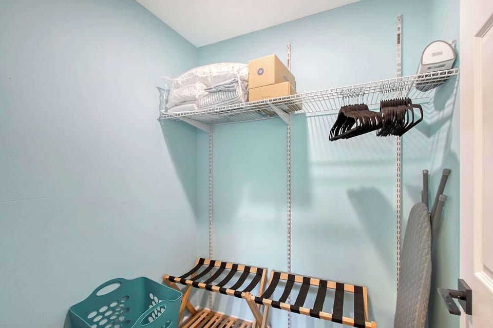 Plenty of space to unpack, hang up, and feel right at home.