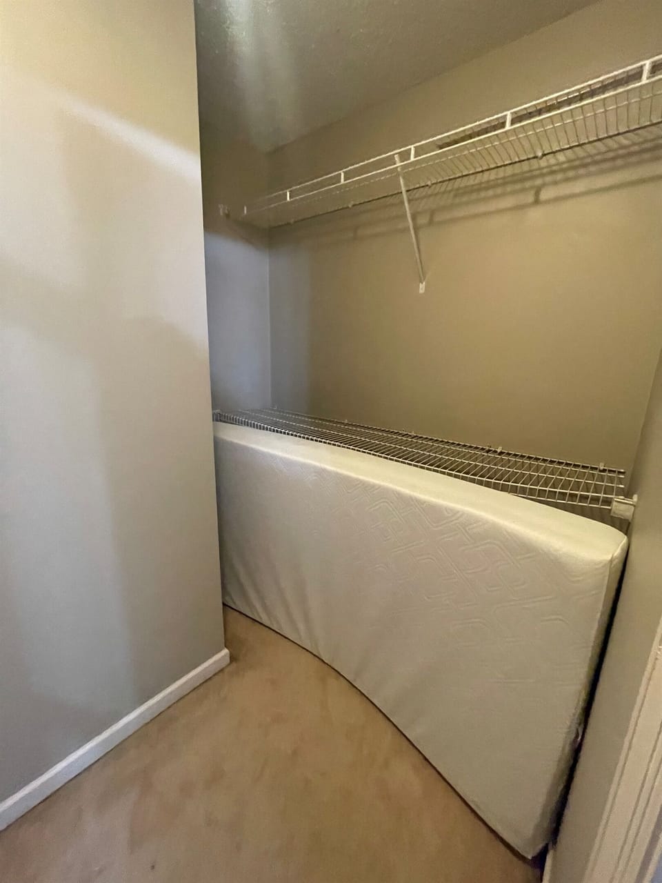 Twin mattress provides sleeping for 7th person.