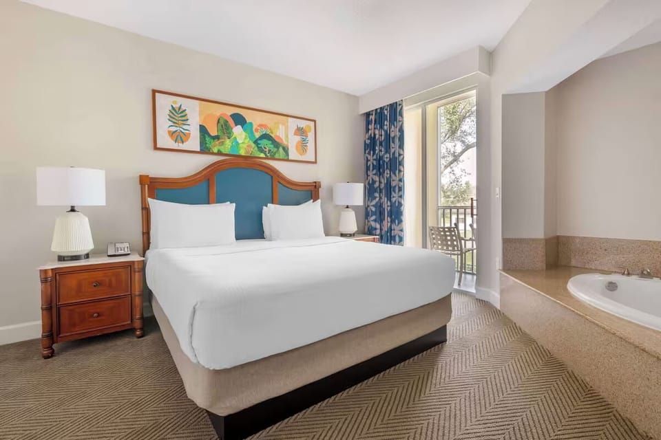 Settle into crisp linens and drift off in calm comfort.