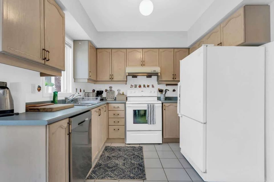 Fully equipped kitchen with modern appliances