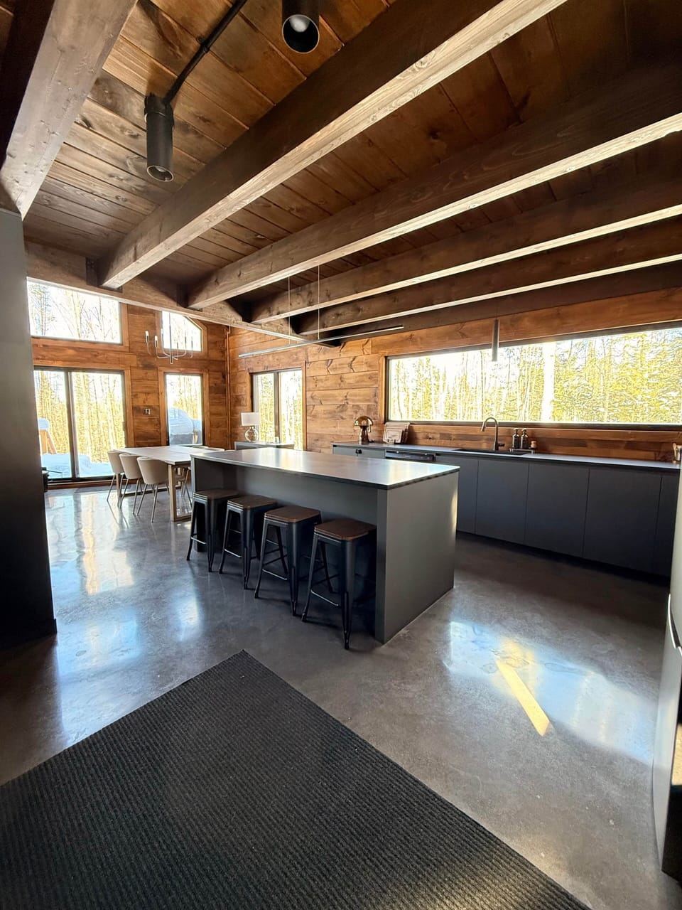 View of the kitchen and dining room