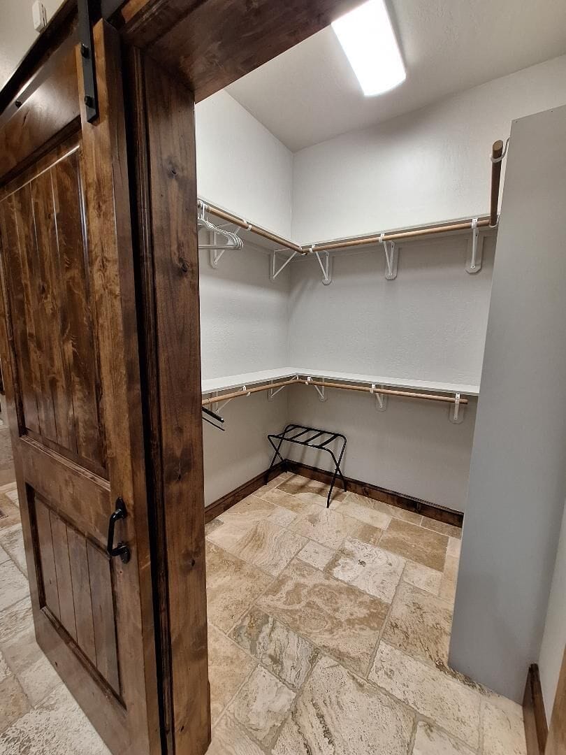 walk-in closet area