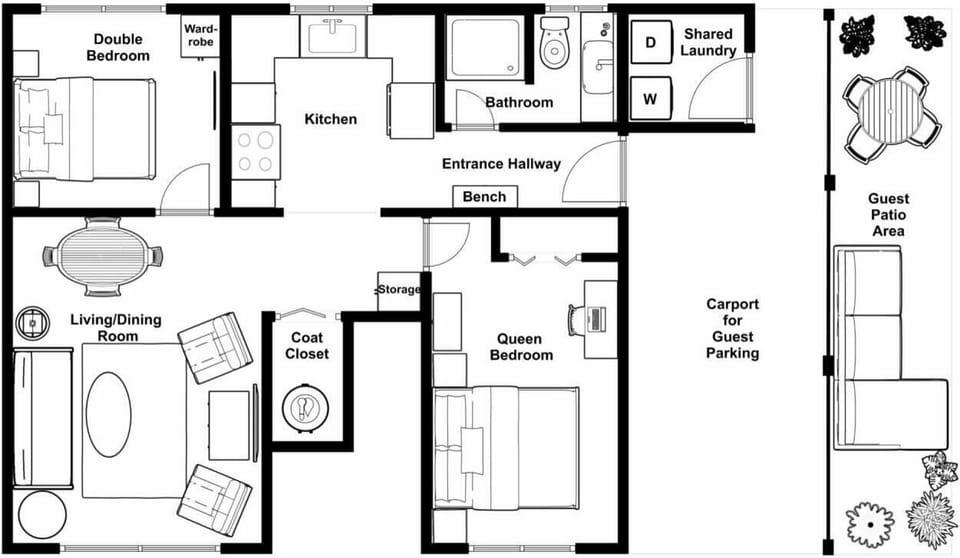 [Floorplan] Visualize your stay with our detailed suite floorplan.