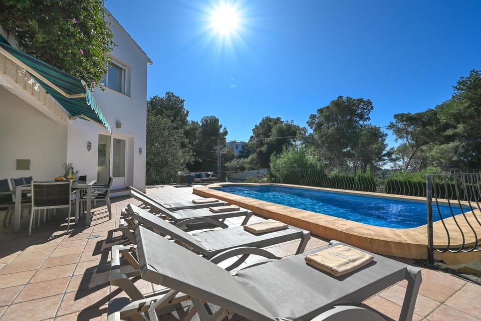 Terrace and pool