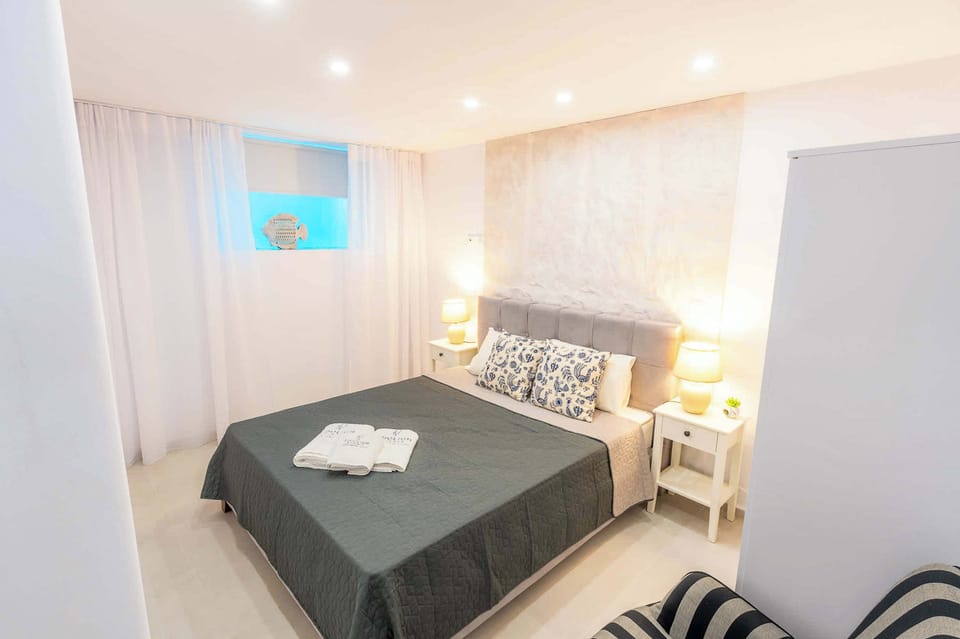Cozy bedroom retreat with warm ambient lighting