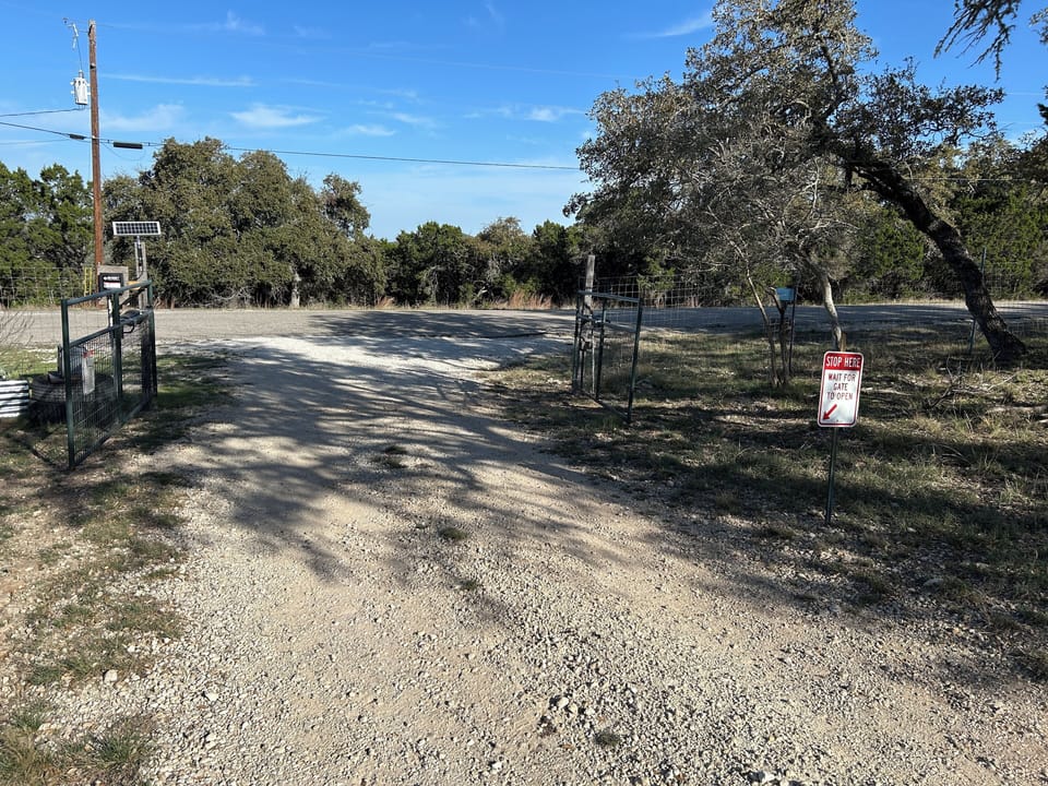 Automatic Driveway Gate for entering the property.