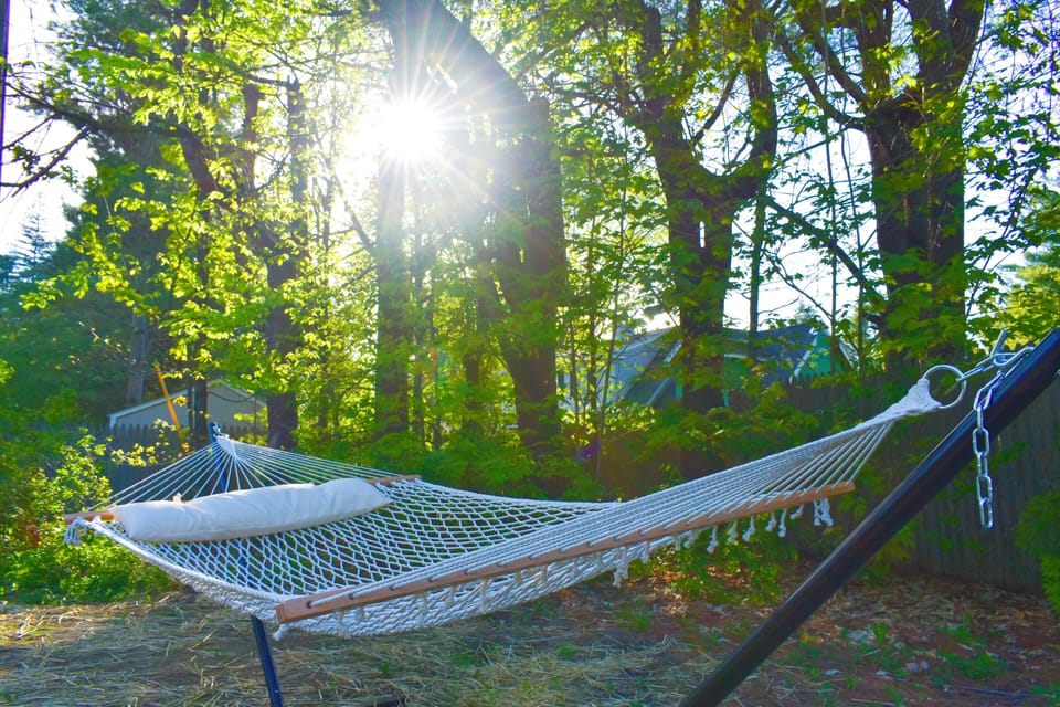 Enjoy restful amenities like this hammock