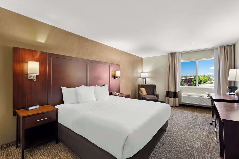 Bedroom. Interior and views may vary based on location and availability