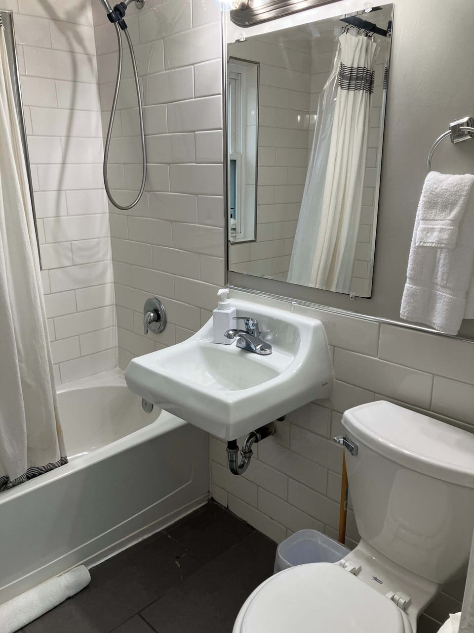 Wash away the day in your bright, spotless bathroom.