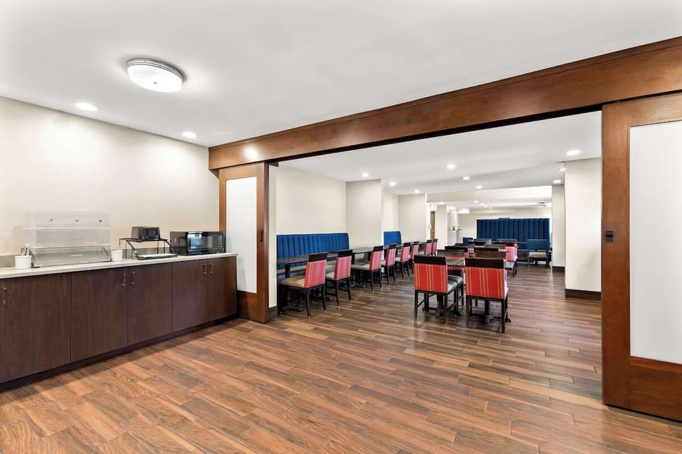 Settle in and savor your meal in this spacious seating area.