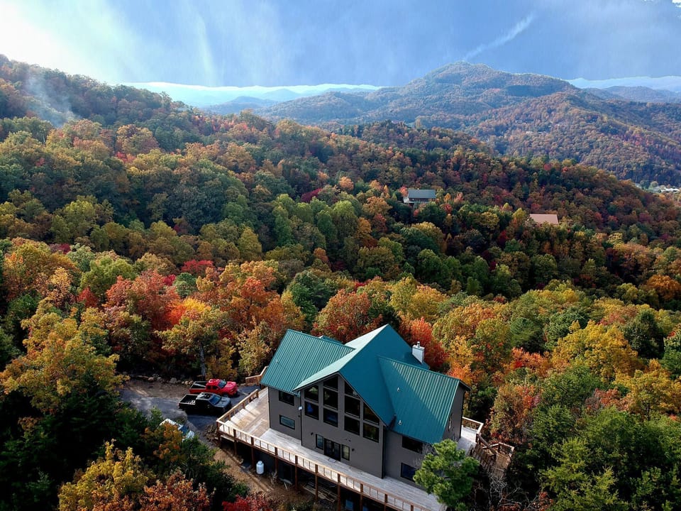 From this gem on the ridge you have views of Wears Valley and Bluff Mountain