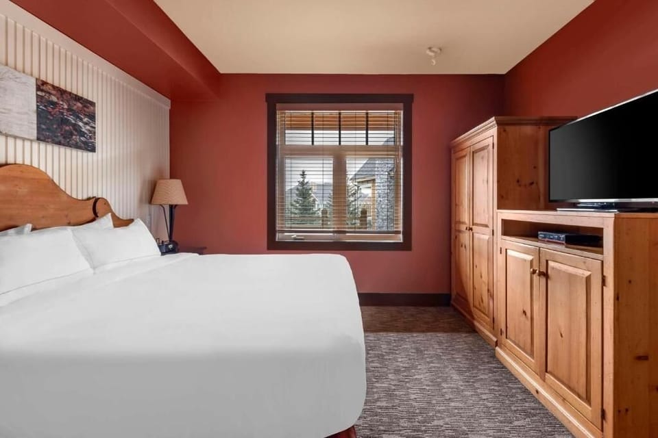 Wake up refreshed in a warm, quiet room with TV.