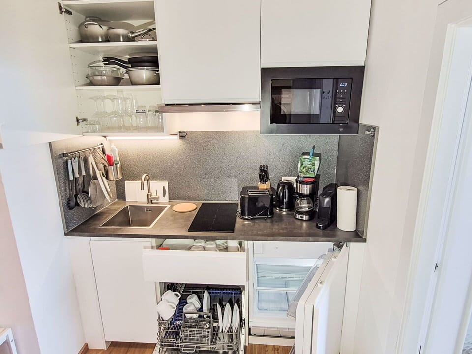 Kitchen Appliance, Kitchen, Major Appliance, Countertop, Cabinetry, Interior Design, Furniture, Home Appliance, Flooring, Kitchen Sink