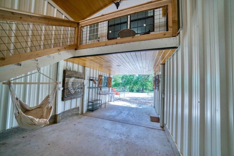 Access to the second level of the lodge