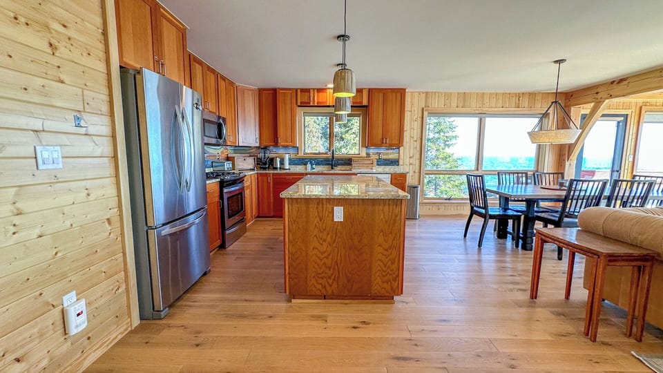 Njordhaus has a spacious, modern kitchen.