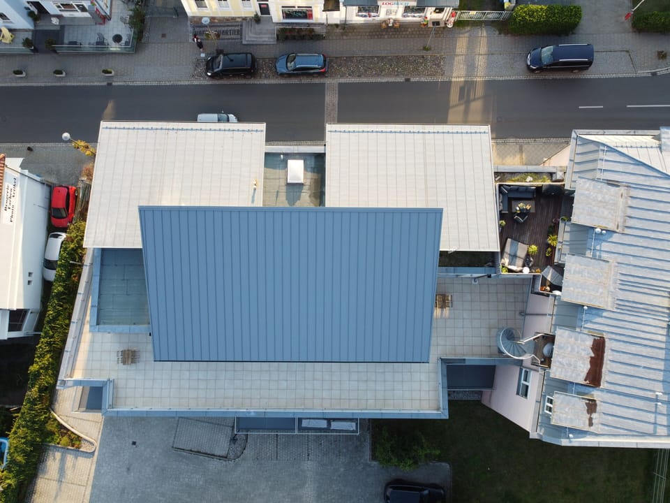 Aerial photo of the building