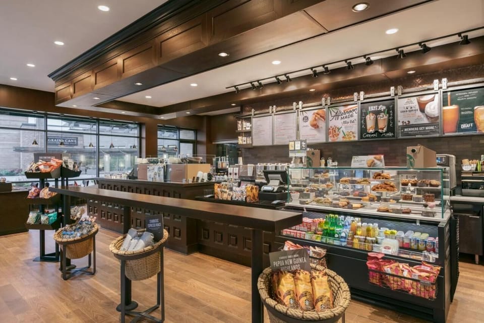 Grab snacks and barista drinks whenever cravings strike.