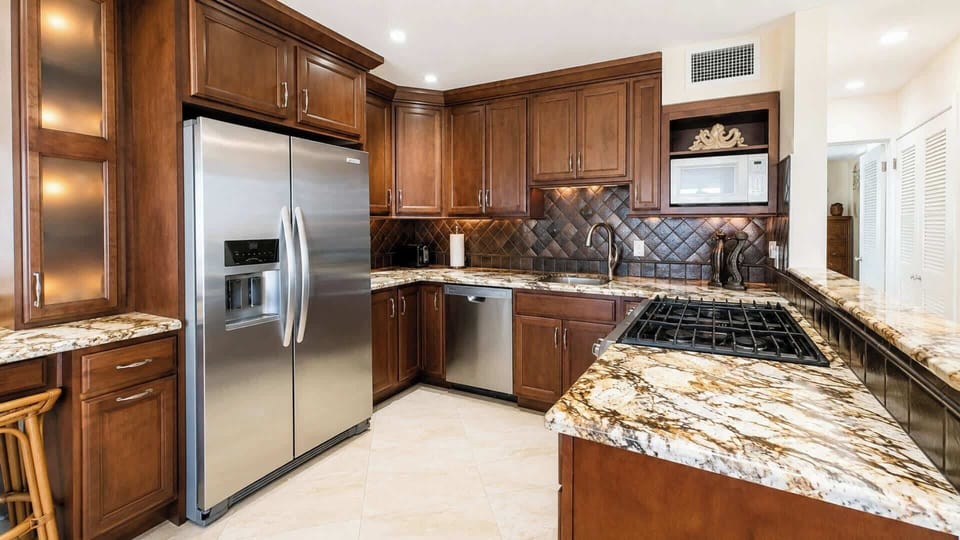 Fully Equipped Kitchen with Granite Countertops