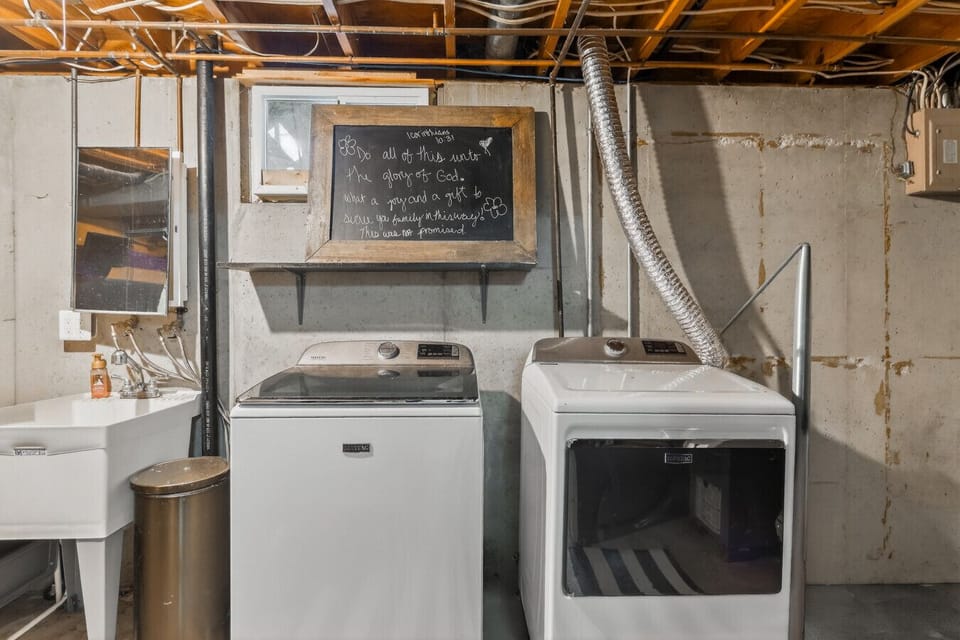 Convenient in-home laundry make longer stays easy and stress-free.