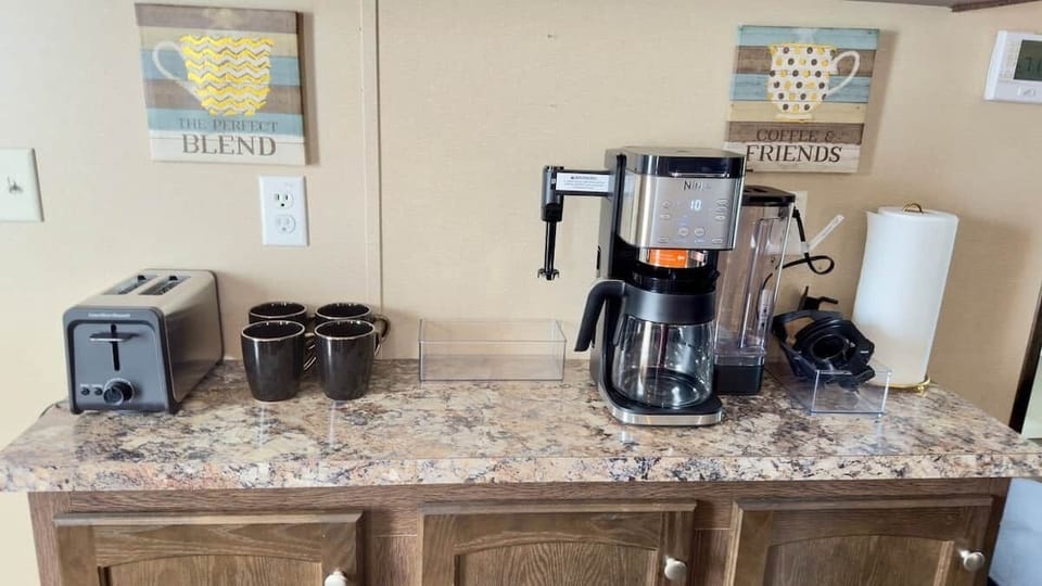 Coffee station.