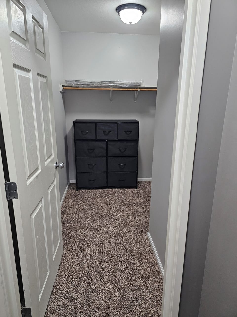 Extra walk in closet storage