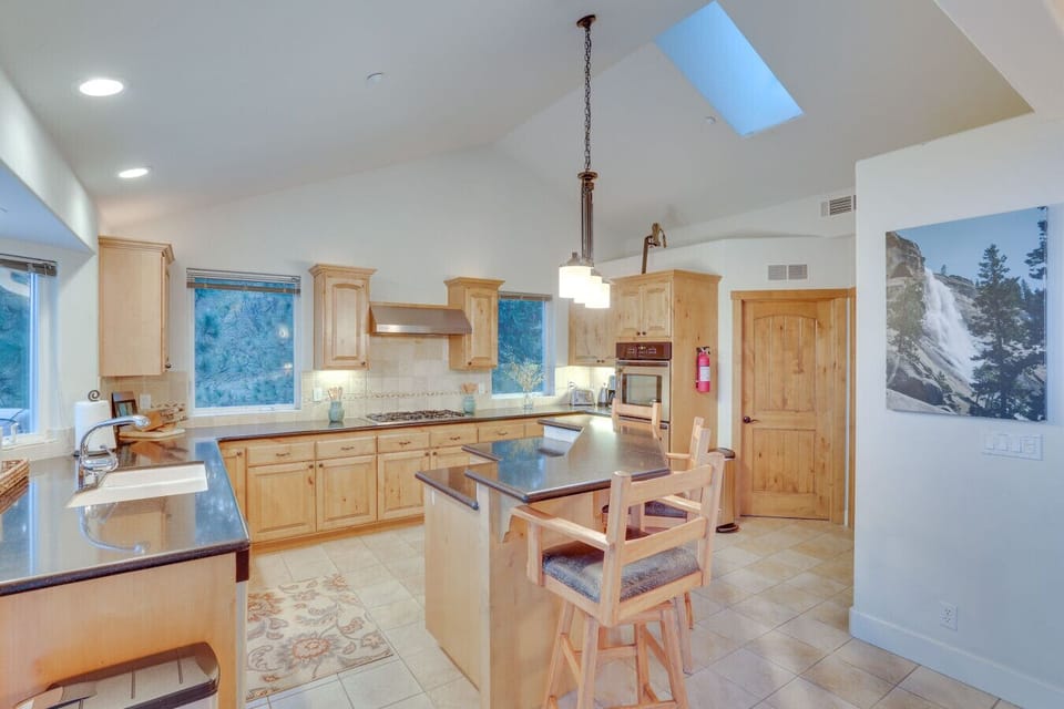 Kitchen | Fully Equipped | Island Seating & Natural Light