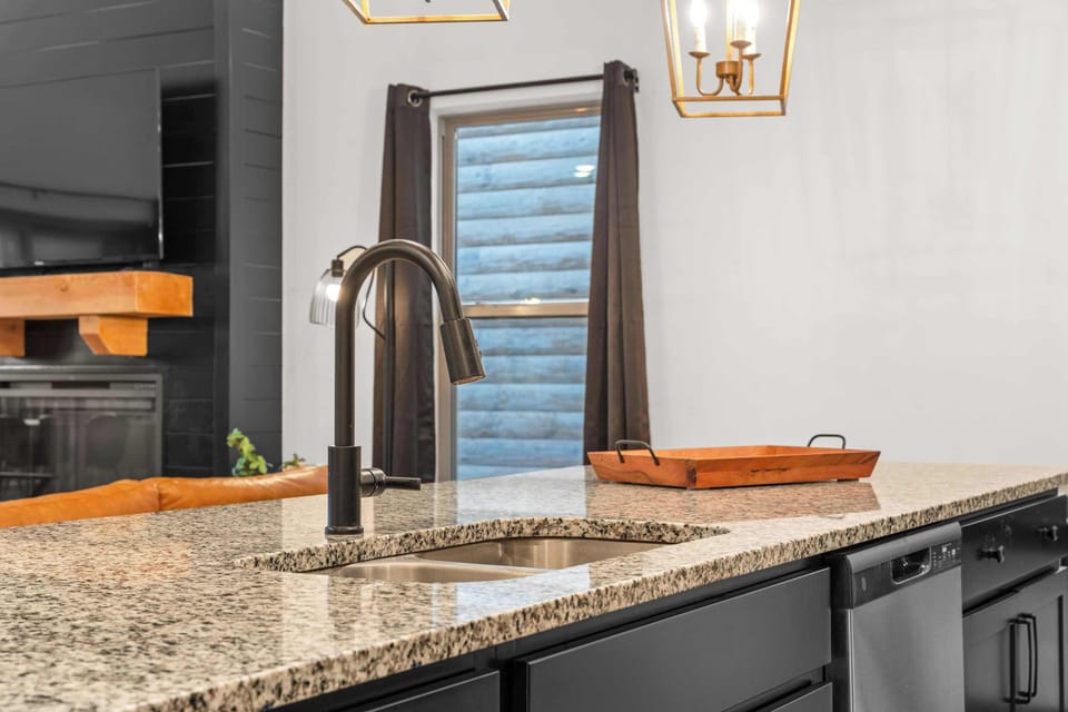 A deep kitchen sink for washing dishes!