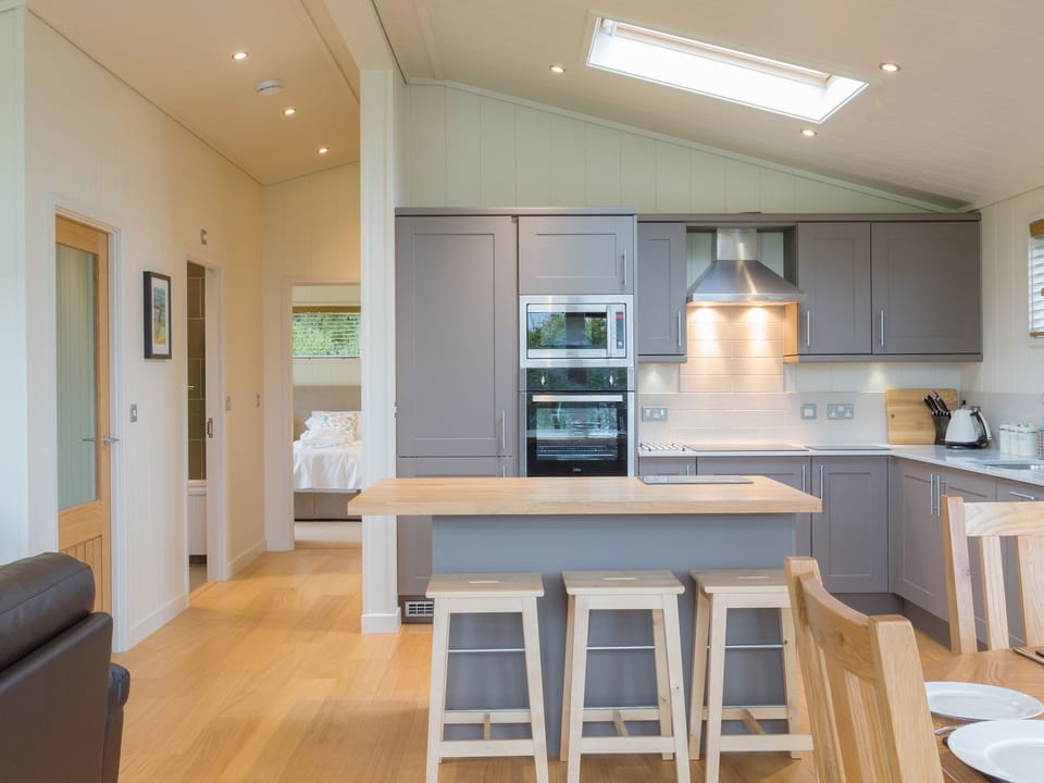 Superb kitchen and dining areas | Cedar Lodge - South Downs Lodges, Hassocks