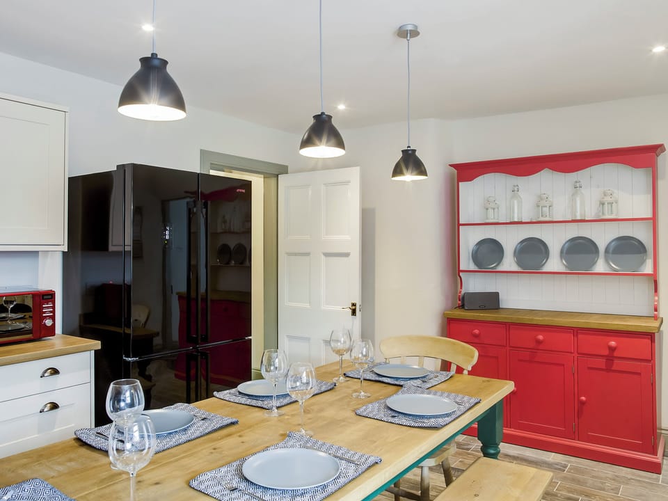 Spacious kitchen with convenient dining area | Blairinnie - Barwhillanty Estate, Parton, near Castle Douglas