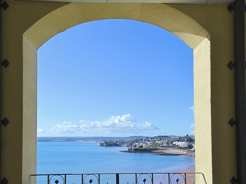 Enjoy the Mediteranean-style weather and views from the balcony | Astor House, Torquay, Devon