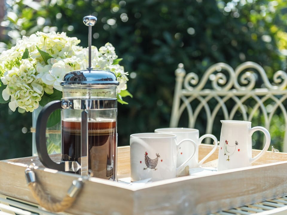 Pretty courtyard garden with sitting out area | Shrewsbury Fields, Shifnal
