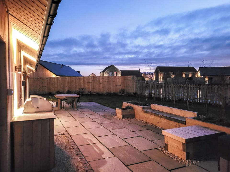 Patio | White Swan Cottage - Ashlin Farm Barns, Dunholme, near Lincoln