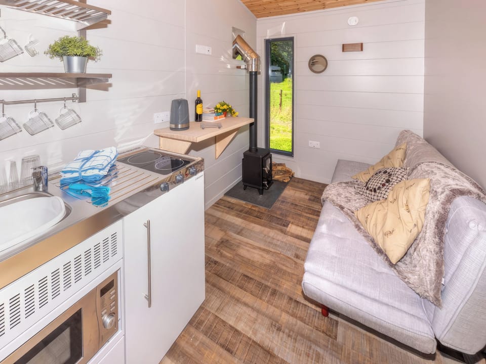 Open plan living space | Birch - Sunset Cabins, Ashford