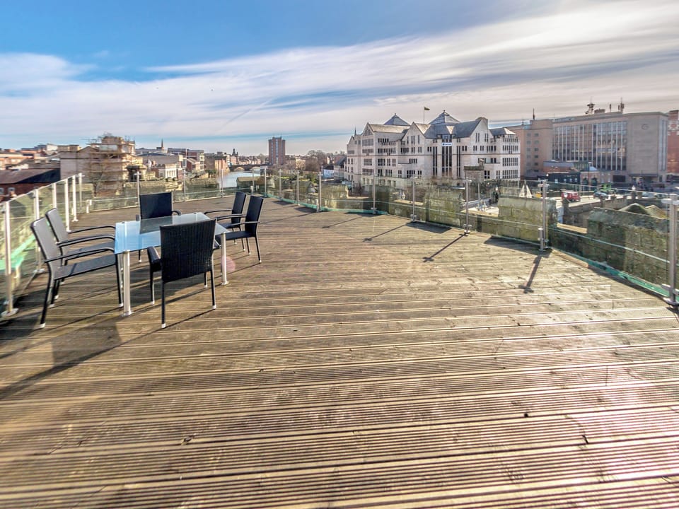 Great views over historic York from the private roof terrace | Lendal Tower, York
