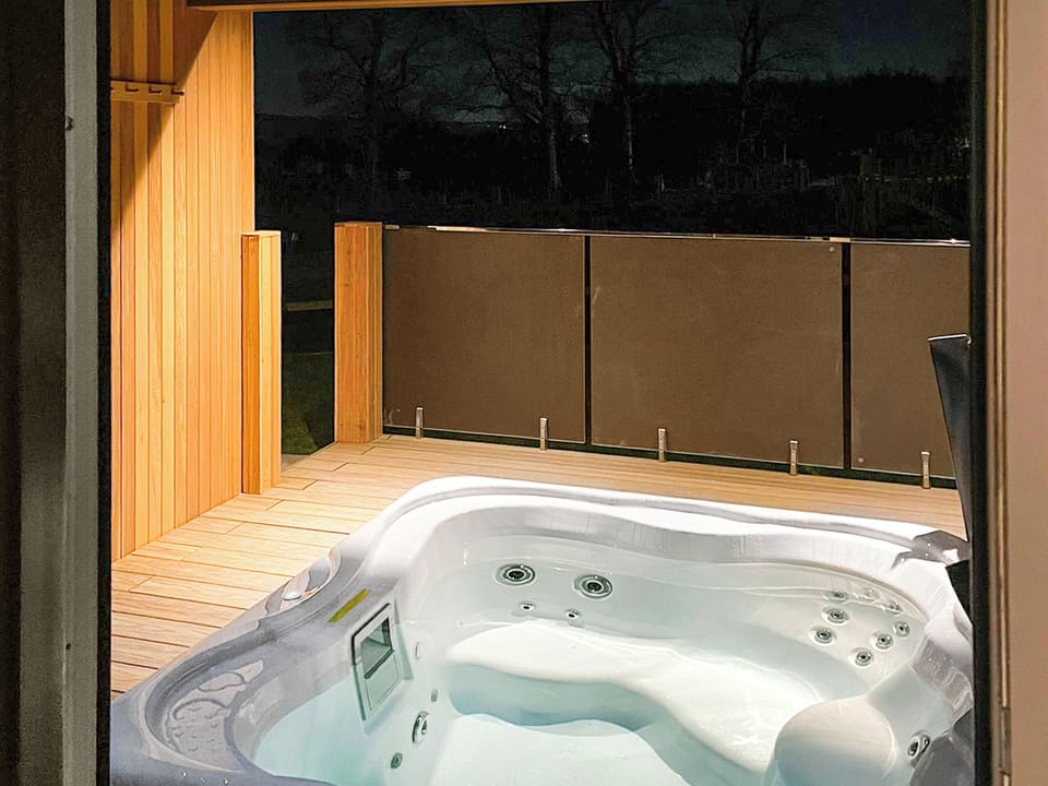 Hot tub | Orchid - Bowland Retreat Lodges, Clitheroe