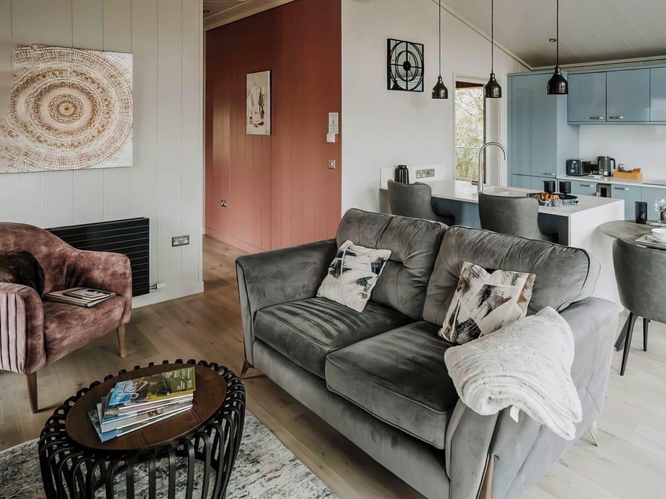 Open plan living space | Jasmine - Bowland Retreat Lodges, Clitheroe