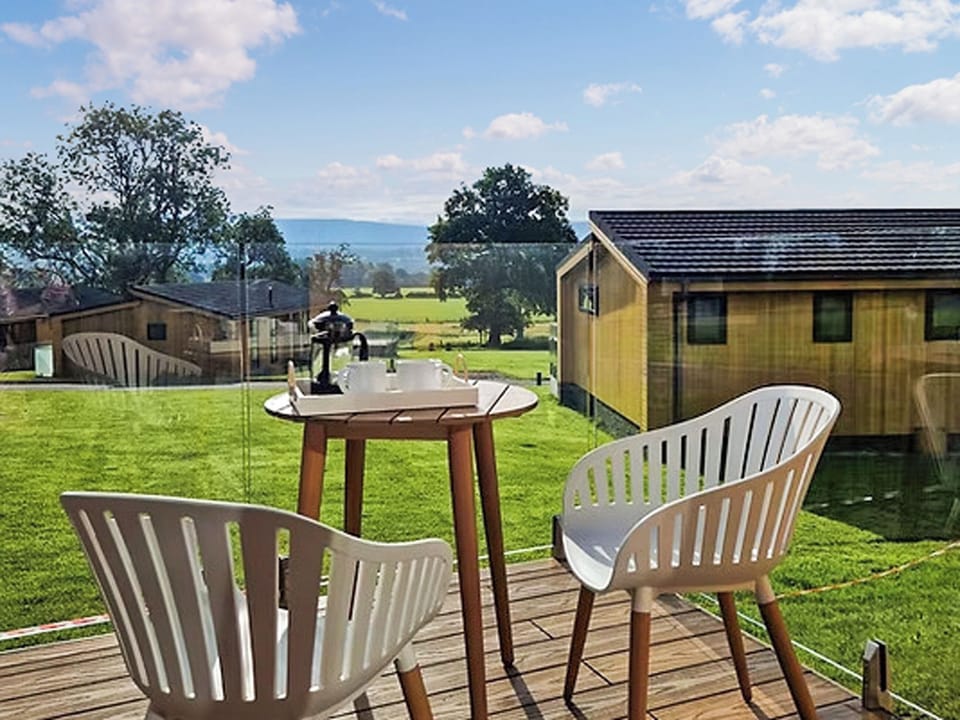 Terrace | Juniper - Bowland Retreat Lodges, Clitheroe