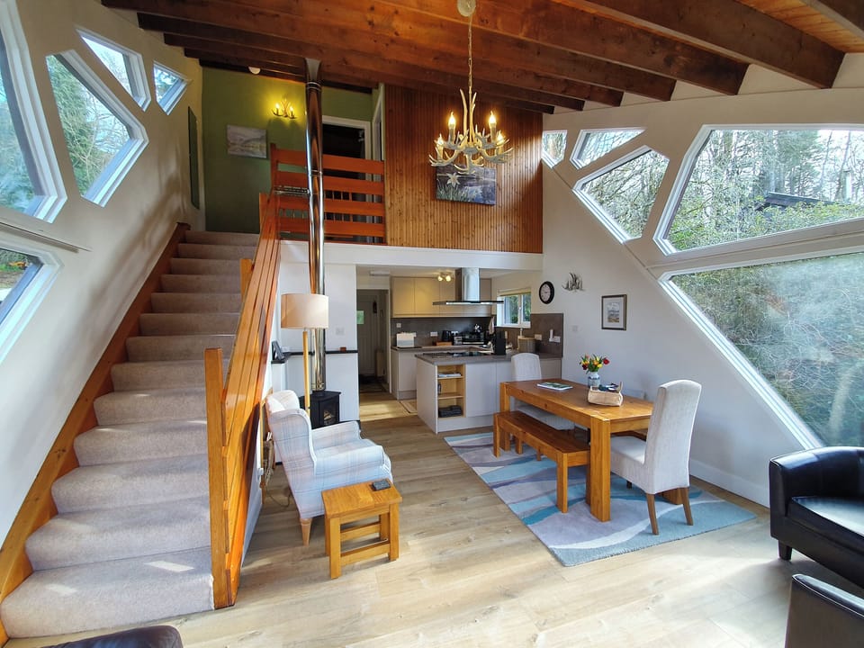 Open plan living space | Blair Lodge - Invergloy Riverside Lodges, Spean Bridge