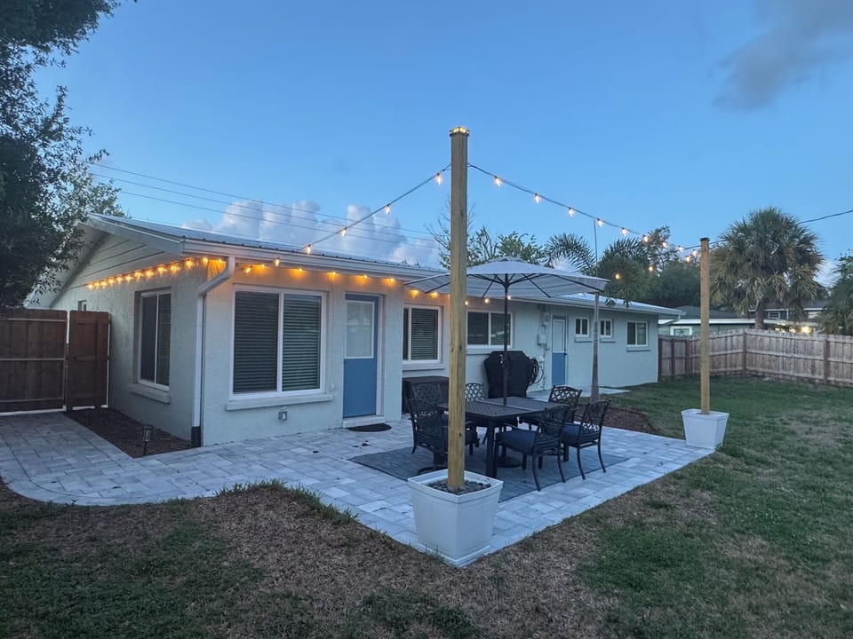 Slow evenings on the back patio with friends and family