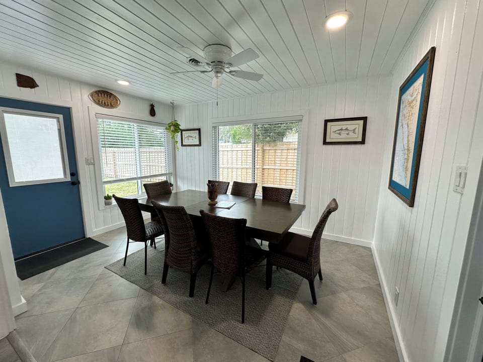 Plenty of room for dining and games.