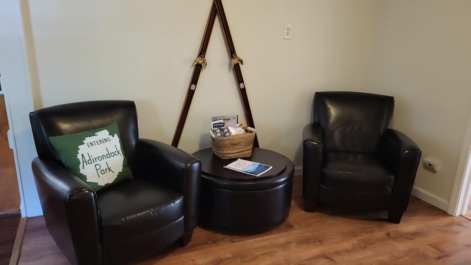 Cozy seating area by front door